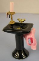 (image for) Black Pedestal Bathroom Sink