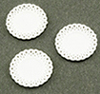 (image for) Lace-Edged Plates -- White 3 Pc
