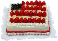 (image for) Flag Cake with Fruit