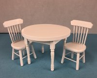 (image for) White Table and Two Chairs