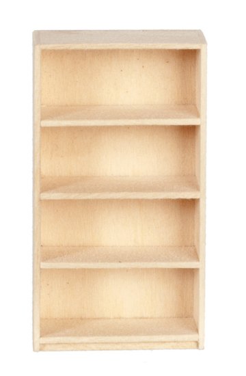 (image for) 1/24th Scale Small Basswood Bookcase - Click Image to Close