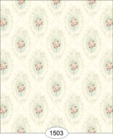 (image for) Camilla Floral - Pink on Aqua - 1503