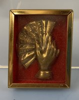 (image for) Brass Accent Piece-Hand with Fan