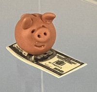 (image for) Piggy Bank with Money Underneath