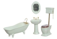 (image for) Bathroom Set, White, 4Pc