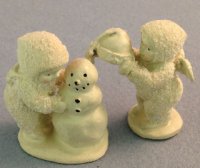 (image for) Department 56 Snowbabies and Snowman Set of 2