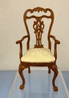 (image for) Walnut Arm Chair with Lace Seat