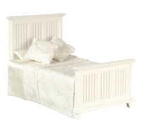 (image for) Country Paneled Bed/White