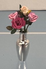 (image for) Roses in Silver Vase