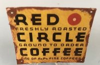 (image for) Tin Sign Red Circle Coffee