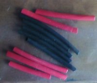 (image for) Heat shrink tubing. 50 sets of black and red 3/32 inch tube (2.