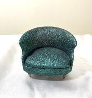 (image for) VTG Ideal Petite Princess 1960's Miniature Sparkling Blue/Green Salon Drum Chair