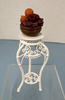 (image for) White Wire Table with Bowl of Fruit