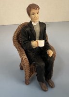 (image for) Sitting Gentleman drinking coffee