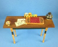 Country Dressed Table with Checkerboard