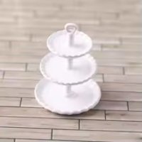(image for) 3 tiered white serving tray