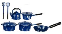 (image for) Splatter Ware Pots and Pans Set ( Painted Metal)