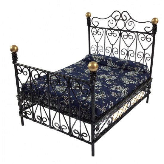 (image for) Black Cast Iron Double Bed - Click Image to Close