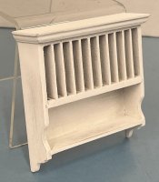 (image for) White Kitchen Plate Rack with Shelf