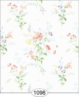 (image for) Wallpaper - Wildflower Bouquet - Coral (3:96)