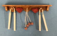 (image for) Wooden Amish Peg Holder with Candles