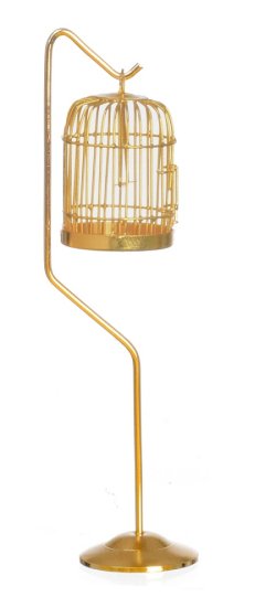 (image for) Birdcage with Stand, Brass Plated/Cb