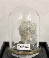White Topaz in a glass Dome