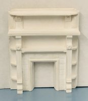 (image for) Victorian Mirrored Fireplace, White