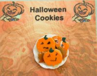 (image for) Pumpkin Jack o'Lantern Cookies on Plate