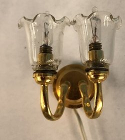 Double Sconce Clear Shades
