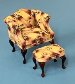 Chair and Ottoman by Bespaq