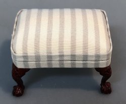(image for) Grey and Cream Foot Stool