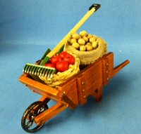 (image for) Wheel Barrow w/ Tools and Produce