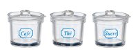 (image for) Canisters Set with Lids, Clear, 3