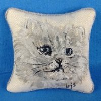 (image for) Handpainted Cat Pillow No. 35