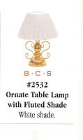 (image for) Ornate Table Lamp with Fluted Shade