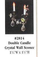 (image for) Double Candle Crystal Wall Sconce