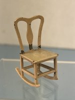 (image for) Antique Tootsie Toy Metal Miniature Rocking Chair