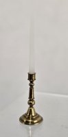 (image for) Slender Brass Candlestick with Candle