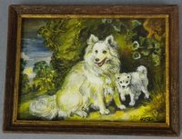 (image for) Pomeranians (after Gainesborough) Original Painting