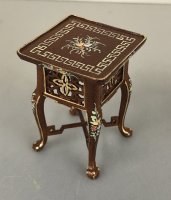 (image for) Walnut Square Painted Chippendale Table