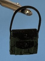 (image for) Green and Black Suede Handbag