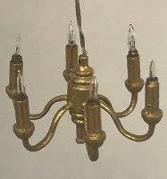 (image for) 6 Candle Brass Chandelier