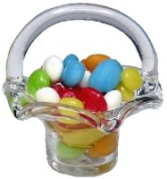 (image for) Glass Basket with Easter Eggs