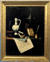 (image for) Still Life Picture with Wine, Cheese and Letter