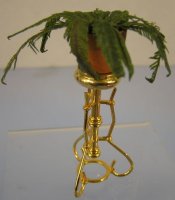 (image for) Boston Fern on Brass Stand