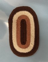 (image for) Tri Color Hand Made Oval Area Rug