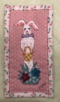 (image for) Rabbit with Basket Wallhanging by Mary Carl Roberts