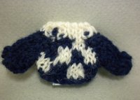 (image for) Navy and White Smaller Knitted Sweater