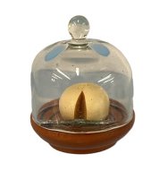 (image for) Cheese on Glass Domed Serving Tray with Fork